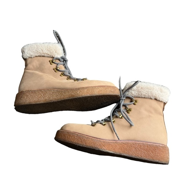 J. Crew - Winter Boots With Wedge Crepe Sole Fur Lined Sz 9 - Picture 8 of 11